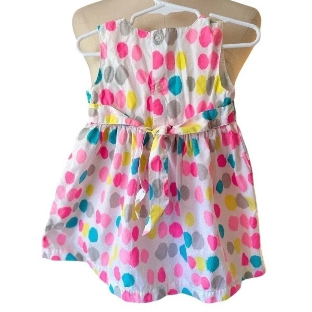 Carters Toddler Girls Polka Dot Sleeveless Dress Multi Color Size‎ 24 Months